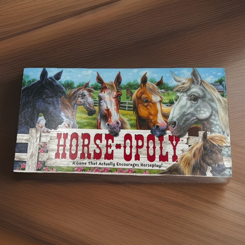 Horse-Opoly Board Game by Late For The Sky Pre Owned All Parts Accounted For